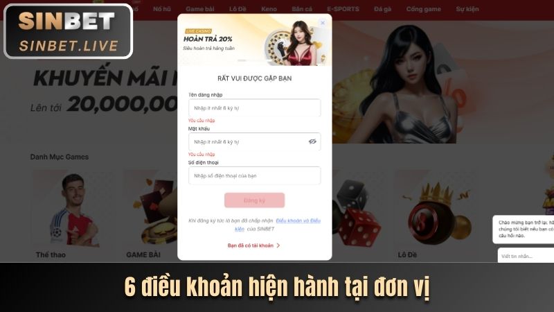 6 nội dung điều khoản hiện hành tại nhà cái