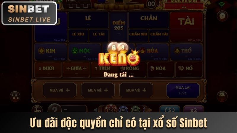 uu dai doc quyen chi co tai xo so sinbet